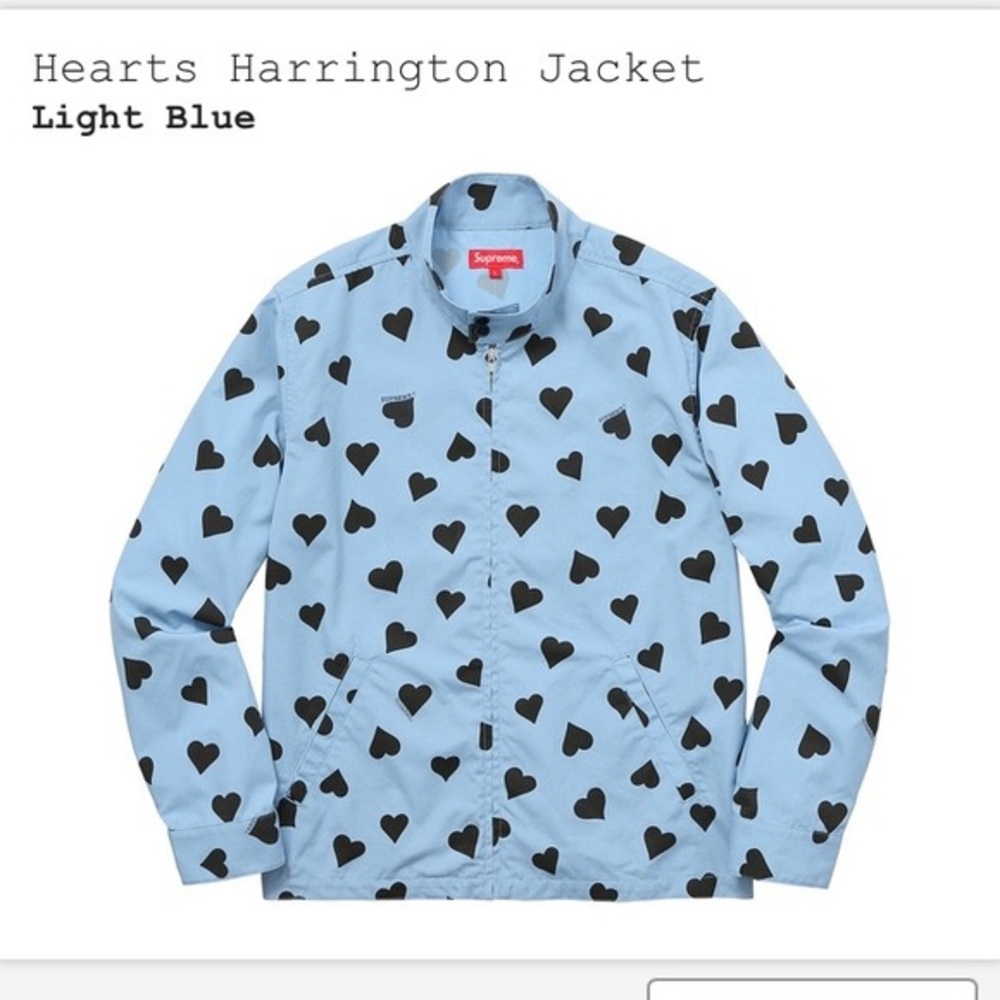 Supreme Hearts Harrington Jacket SS17 Sz M